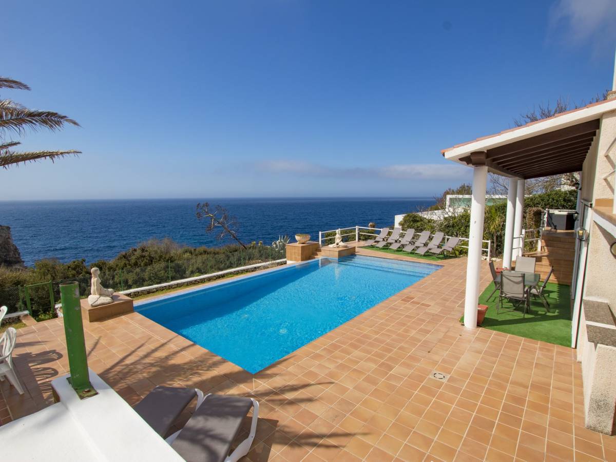 Amazing and magnificent sea facing front line villa for sale in Menorca